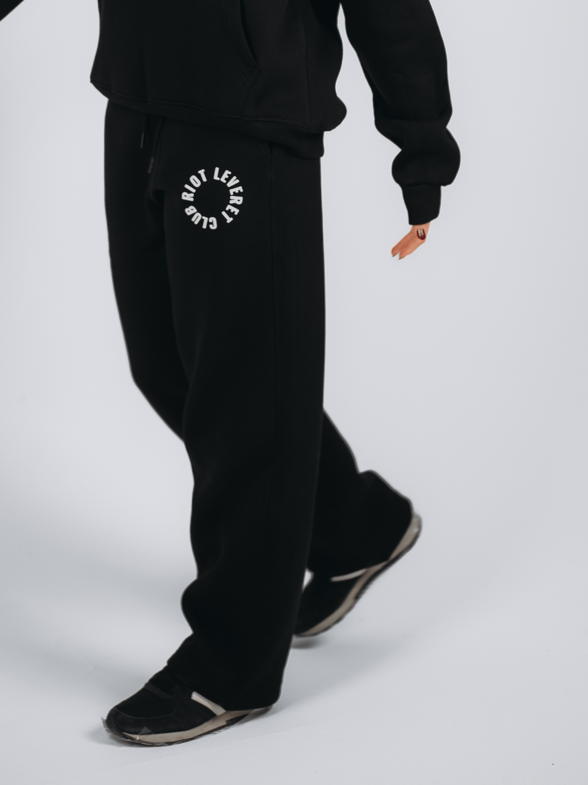 Sweatpants printed with white rubber Relaxed Fit, Wide-leg design for unrestricted movement and an on-trend silhouette.